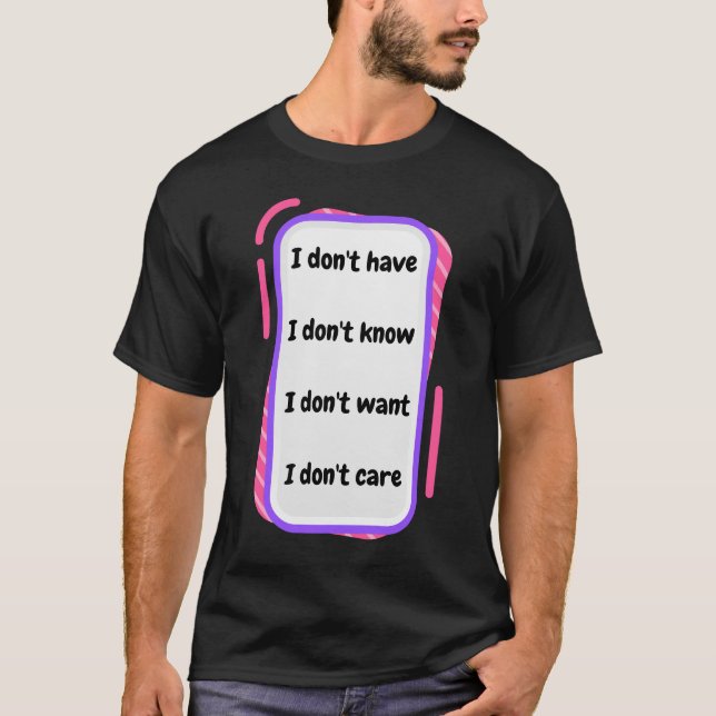 T-shirt je n'ai pas besoin de soins (Devant)
