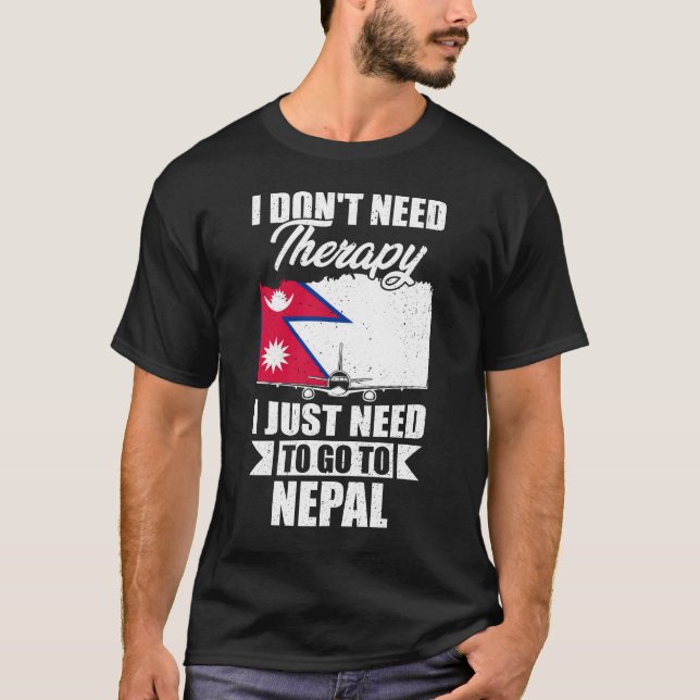 T-shirt Je n'ai pas besoin de thérapie, je dois juste alle (Devant)