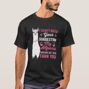 T-shirt Je N'Ai Pas Besoin De Votre Suggestion Mon Alpaca 
