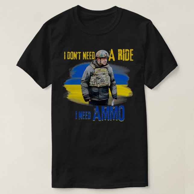 T-shirt Je n'ai pas besoin d'un tour, j'ai besoin de munit (Design devant)