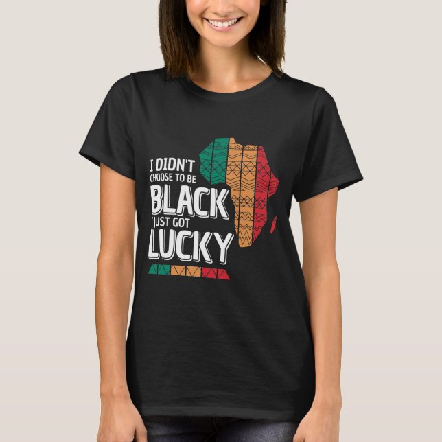 T-shirt Je n'ai pas choisi d'être Noir, je viens d'avoir d (Devant)