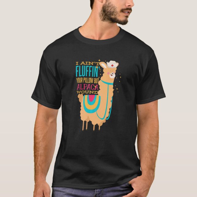 T-shirt Je n'ai pas fouillé ton Coussin, mais Alpaca a tué (Devant)