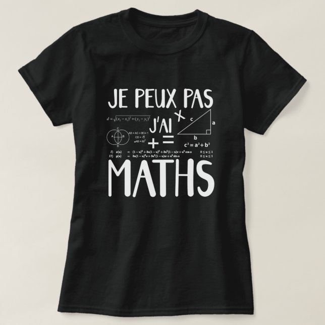 T-shirt Je n'ai pas les maths (Design devant)