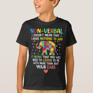 T-shirt Je n'ai rien à dire à Auti