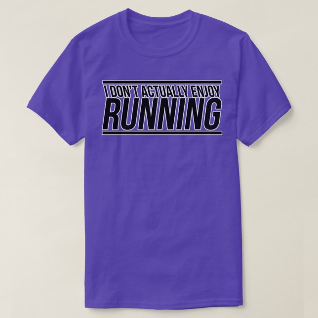 T-shirt Je n'aime pas courir (Design devant)