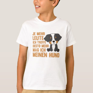 T-shirt Je n'aime pas les gens, juste mon chien