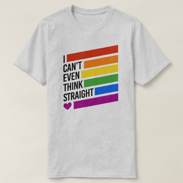 T-shirt Je n'arrive même pas à penser tout droit (Design devant)
