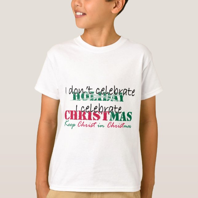 T-shirt Je ne célèbre pas des vacances (Devant)