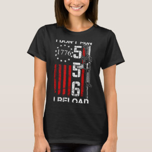 T-shirt Je ne cours pas, je recharge - Drapeau des États-U