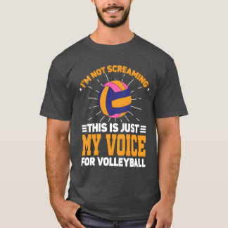 T-shirt Je ne crie pas Coaching Sportif Entraîneur Volley-