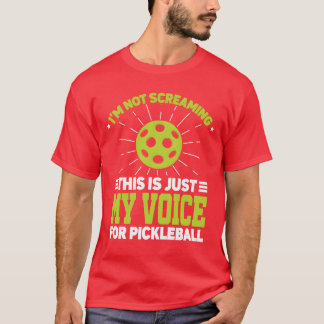 T-shirt Je ne crie pas Coaching Sports Coach Pickleball 