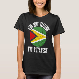 T-shirt Je ne crie pas je suis Guyanais Retro en détresse