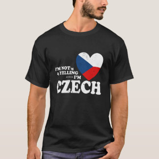 T-shirt Je ne crie pas, je suis un souvenir de drapeau tch