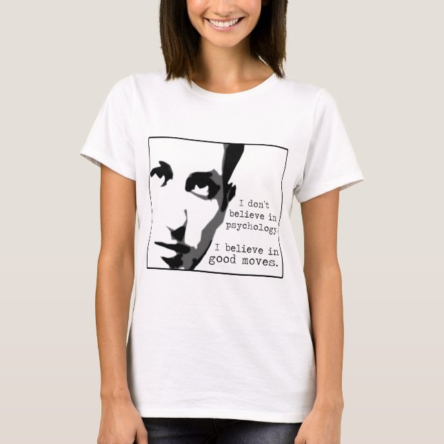 T-shirt Je ne crois pas à la psychologie… (Devant)