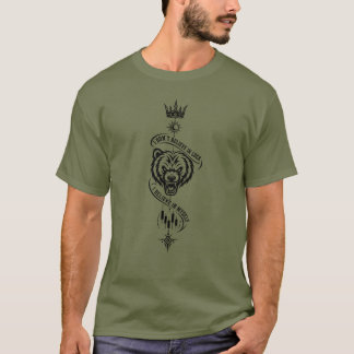 T-shirt Je ne crois pas au symbole de conception d'ours tr