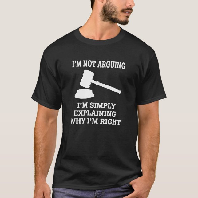 T-shirt Je ne discute pas, j'explique simplement l'avocat (Devant)