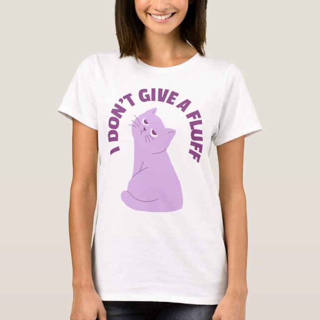 T-shirt Je ne donne pas un chat amusant (Devant)