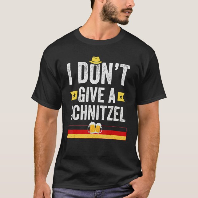 T-shirt Je ne donne pas un Schnitzel allemand (Devant)