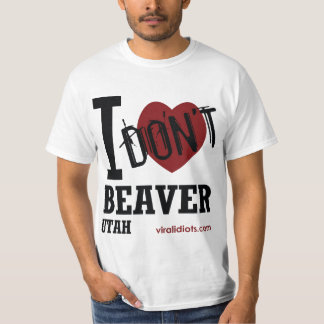 T-shirt Je ne fais pas castor de coeur, Utah