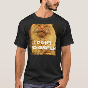 T-shirt Je ne fais pas de Green - Chat orange