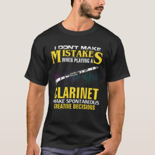 T-shirt Je ne fais pas d'erreurs Clarinette Musique Orche