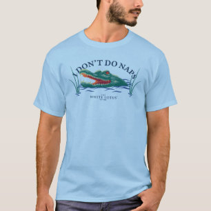 T-shirt Je ne fais pas la sieste Alligator - The White Lot