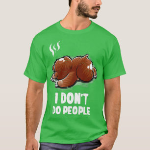 T-shirt Je ne fais pas les gens Introverti Dormeur Nerd Gr