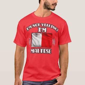 T-shirt Je ne hurle pas cadeau maltais pour maltais avec R