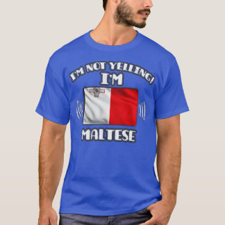 T-shirt Je ne hurle pas cadeau maltais pour maltais avec R