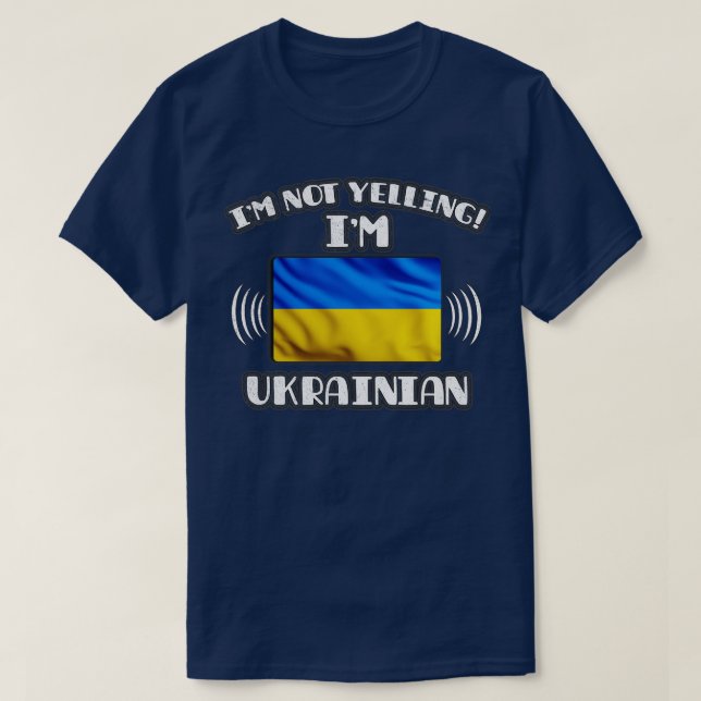 T-shirt Je ne hurle pas cadeau ukrainien pour ukrainien av (Design devant)