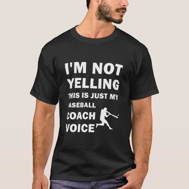 T-shirt Je ne hurle pas C'est juste mon baseball (Devant)
