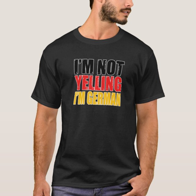 T-shirt Je ne hurle pas Je suis Allemand Patrimoine Europé (Devant)
