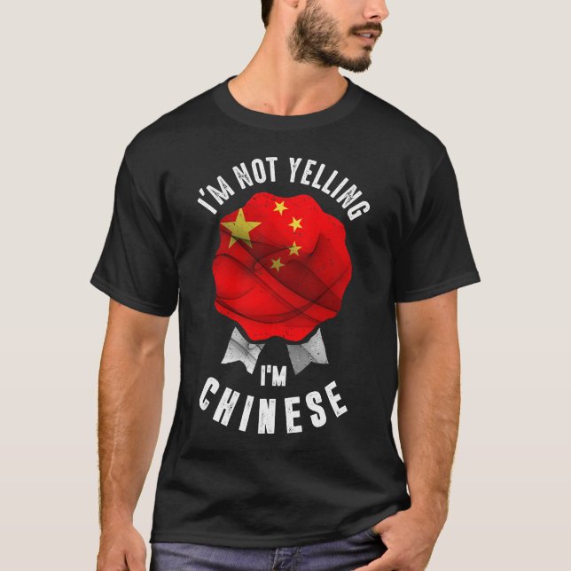 T-shirt Je ne hurle pas je suis chinois (Devant)