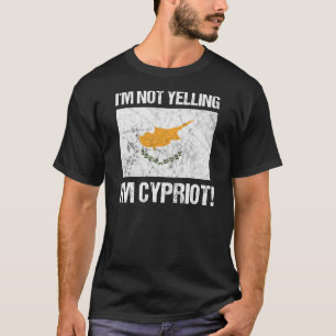 T-shirt Je ne hurle pas Je suis Chypre Pays Drapeau Chypre