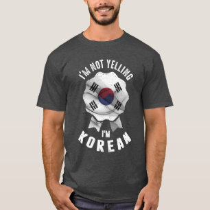 T-shirt Je ne hurle pas je suis coréen