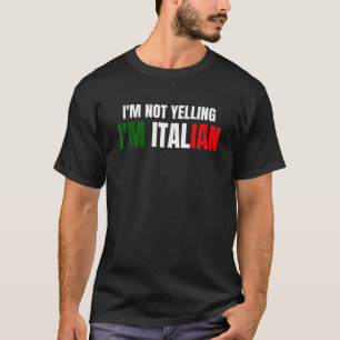 T-shirt Je ne hurle pas Je suis Italien Amusant Italie Pla