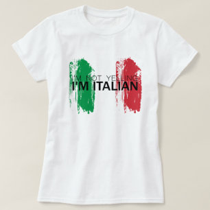 T-shirt Je ne hurle pas, je suis Italien drôle Italie T-Sh