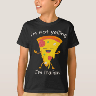 T-shirt Je ne hurle pas Je suis italien drôle Pizza Pun It