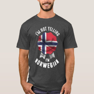 T-shirt Je ne hurle pas Je suis norvégien