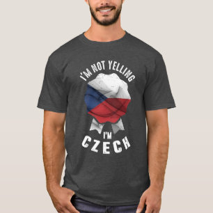 T-shirt Je ne hurle pas Je suis tchèque