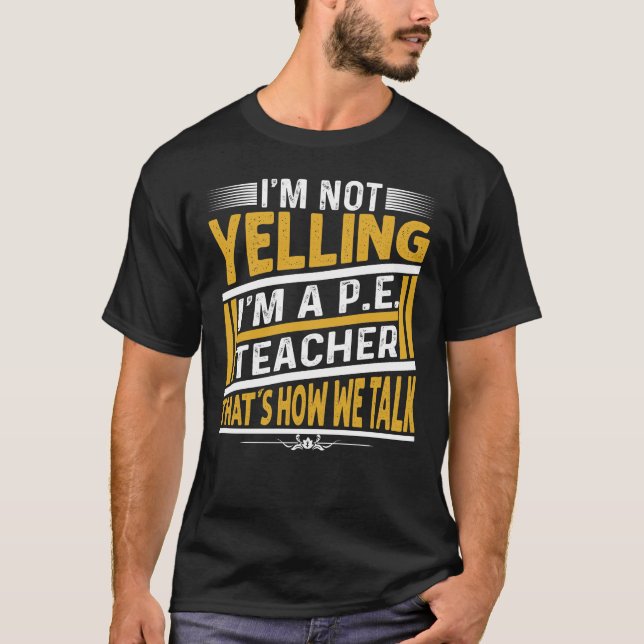 T-shirt Je ne hurle pas Je suis un député. Enseignant c'es (Devant)