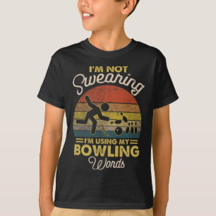 T-shirt Je ne jure pas que j'utilise mon vintag Words Bowl