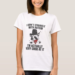 T-shirt Je ne lutte pas avec l'autisme Chemise drôle Autis