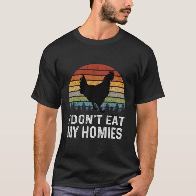 T-shirt Je Ne Mange Pas Mes Hommes Retro Vegan Veganism (Devant)