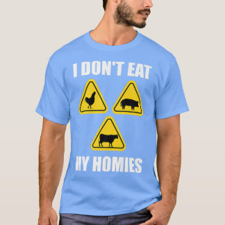 T-shirt Je ne mange pas mes maisonsVégétarien amusant