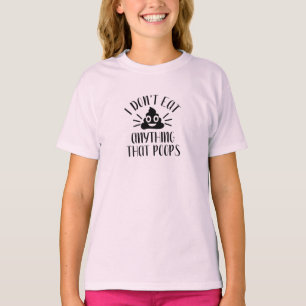 T-shirt Je ne mange rien qui bouffe, la fille Vegan