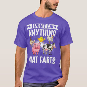 T-shirt Je ne mange rien qui pète Végétal Nourriture Saine