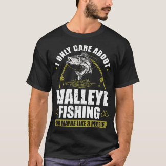 T-shirt Je ne parle que de Walleye Fishing