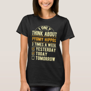 T-shirt Je Ne Pense Qu'Aux Hippopotames Pygmées