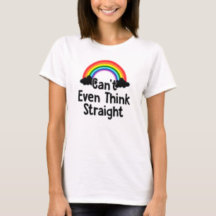 T-shirt Je ne peux même pas penser directement Rainbow Lgb